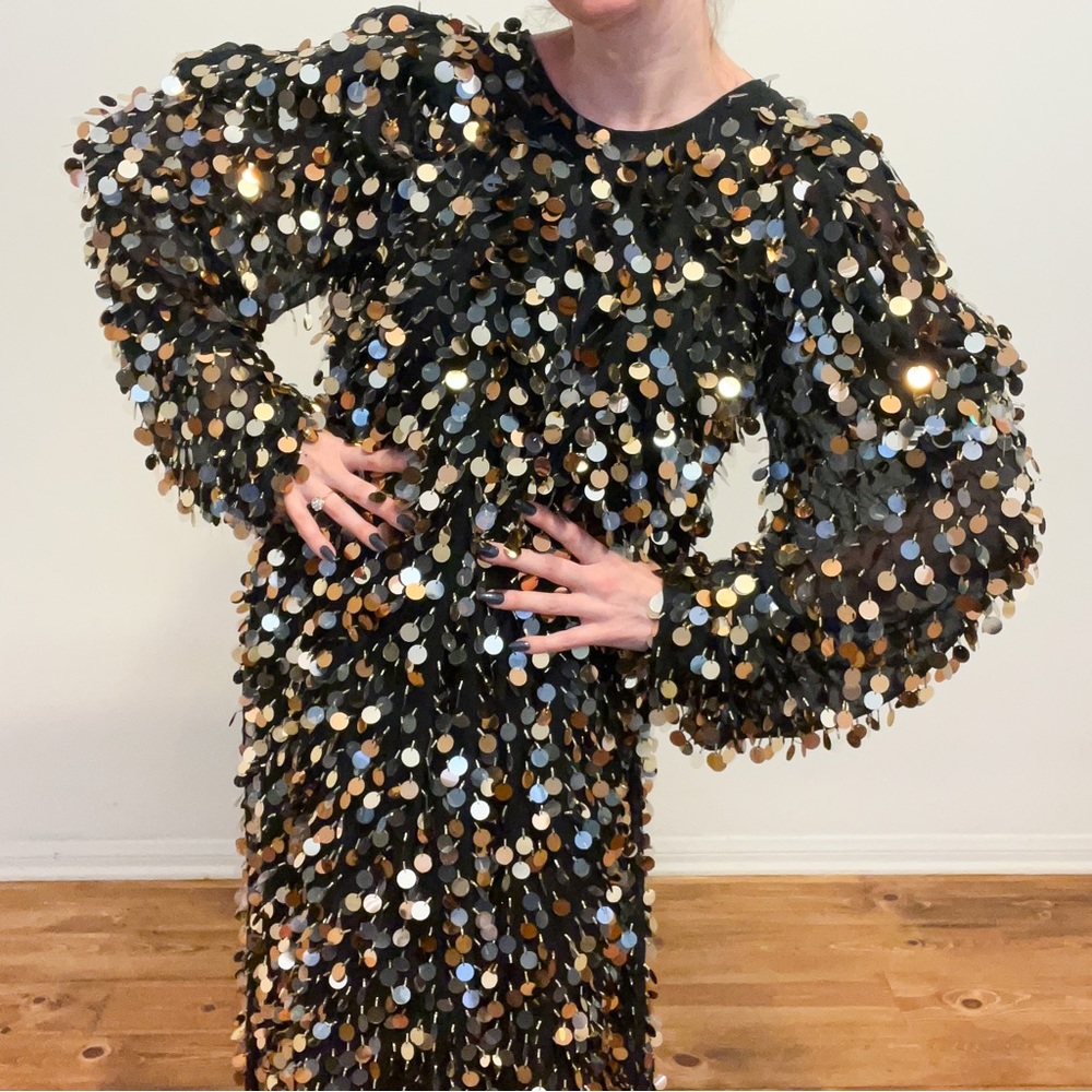 ASOS Edition Sequin Long-Sleeve Maxi Dress